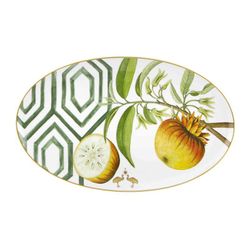 Fuente oval grande de porcelana, 39,2x24,4x2,5 cm | Amazónia