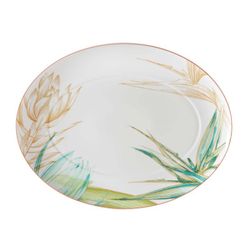 Fuente oval grande de porcelana, 41,6x32,3x2,9 cm | Fiji