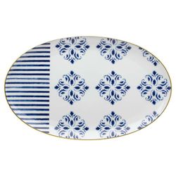 Fuente oval grande porcelana Transatlântica, 39,3x24,4x2,4 cm