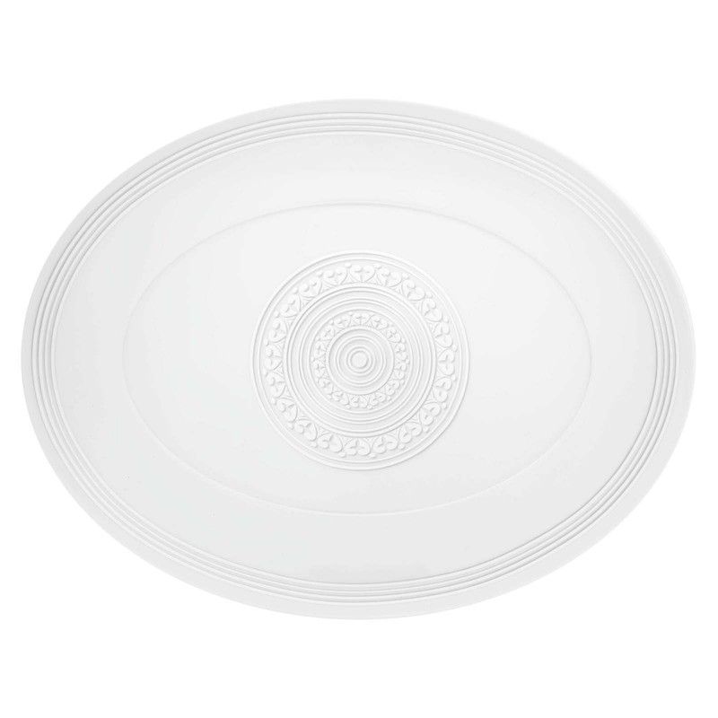 Fuente oval pequeña porcelana Ornament, 34,7x26,5x2,8 cm