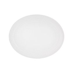 Fuente ovalada de porcelana en Blanco, 34,8 x 27,7 x 3,7 cm | Utopia