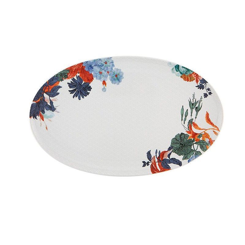 Fuente ovalada L de porcelana en multicolor, 39,2 x 24,5 x 2,5 cm | Duality