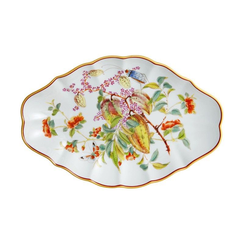 Fuente ovalada S de porcelana en multicolor, 27,1 x 17,6 x 5,1 cm | Paço Real