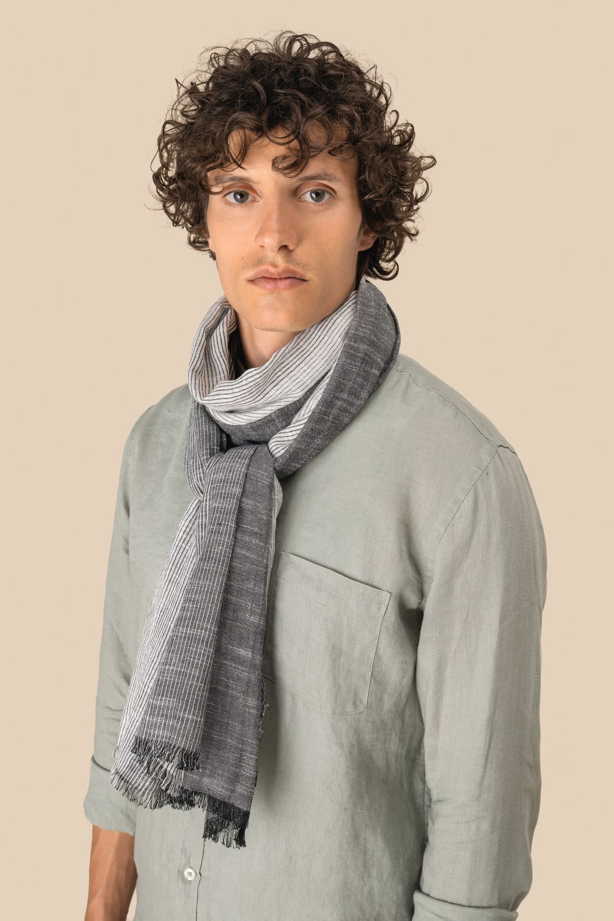 Fular a rayas unisex