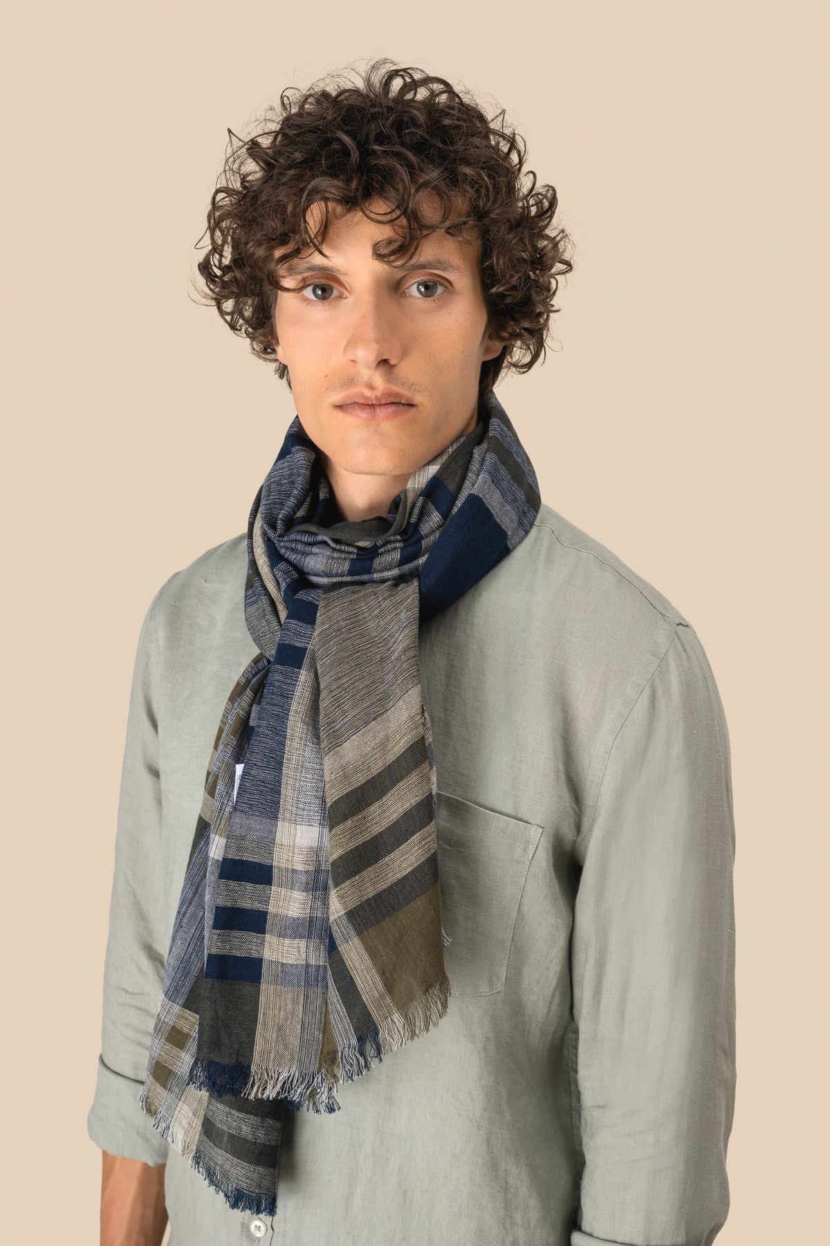 Fular a rayas y cuadros unisex