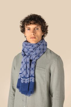 Fular con estampado floral unisex