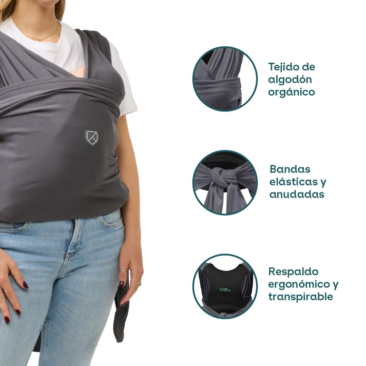 Fular portabebés Koala Cuddle Band 2 Cotton Dark Grey