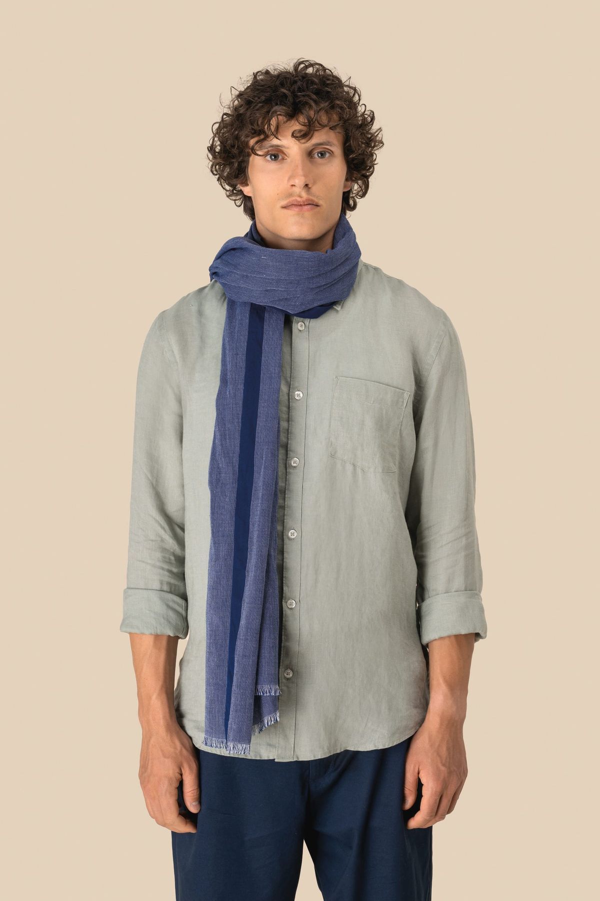 Fular tejido chambray unisex