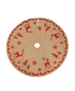 Funda Arpillera Para Pie Árbol Y Decoración Roja Diámetro 85 X H0,2Cm.