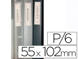 Funda Autoadhesiva Q-Connect para Lomo de Carpeta 55X102Mmpack de 6 Unidades
