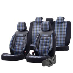 FUNDA COMPLETA UNIVERSAL GTI SPORTS DESIGN COLOR NEGRO/AZUL