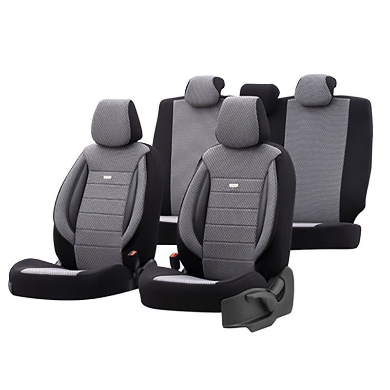 FUNDA COMPLETA UNIVERSAL SELECTED FIT SPORT COLOR GRIS/NEGRA