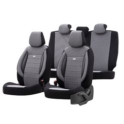 FUNDA COMPLETA UNIVERSAL SELECTED FIT SPORT COLOR GRIS/NEGRA