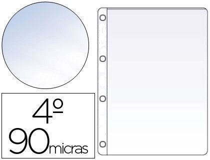 Funda Cuatro Taladros Saro Cuarto 90 Mc Cristal Caja de 100 Unidades