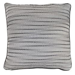 Funda de cojín, 60  x  60 cm, con estampado líneas zigzag negro/blanco  | Colección Breda