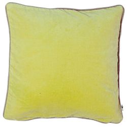 Funda de cojín de terciopelo amarillo limón, 60 x 60 cm