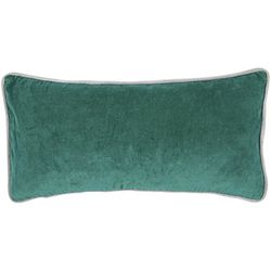 Funda de cojín de terciopelo verde esmeralda, 30 x 60 cm