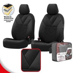 FUNDA "ESPECIAL" 2 FUNDAS DEL. PANGEA DESIGN FABRIC COMBINADA COLOR NEGRA