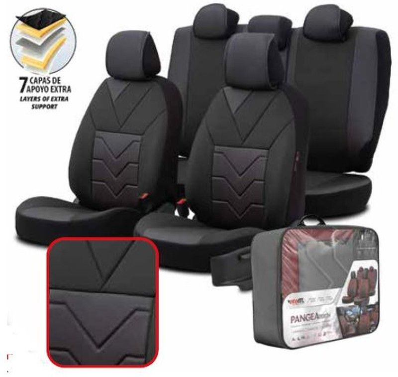 FUNDA "ESPECIAL"  PANGEA DESIGN FABRIC PIEL COLOR NEGRA