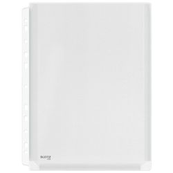 Funda fuelle capacidad 20 mm (Bolsa 10). PVC con refuerzo 170 micras. Multitaladro. DIN A4. 11 taladros