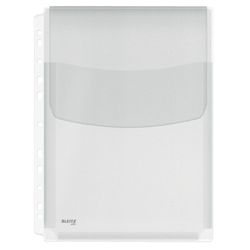 Funda fuelle con solapa capacidad 20 mm (Bolsa 5). PVC con refuerzo 170 micras. Multitaladro. DIN A4. 11 taladros