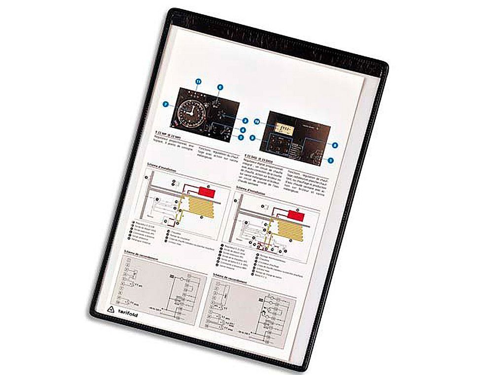 Funda magnética Tarifold bolsa de 5 A4 negro