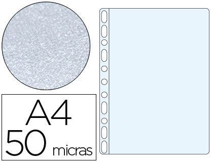 Funda Multitaladro Q-Connect Din A4 50 Mc Piel de Naranja Bolsa de 100 Unidades