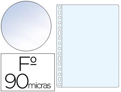 Funda Multitaladro Saro Folio 90 Mc Pvc Cristal Caja de 100 Unidades