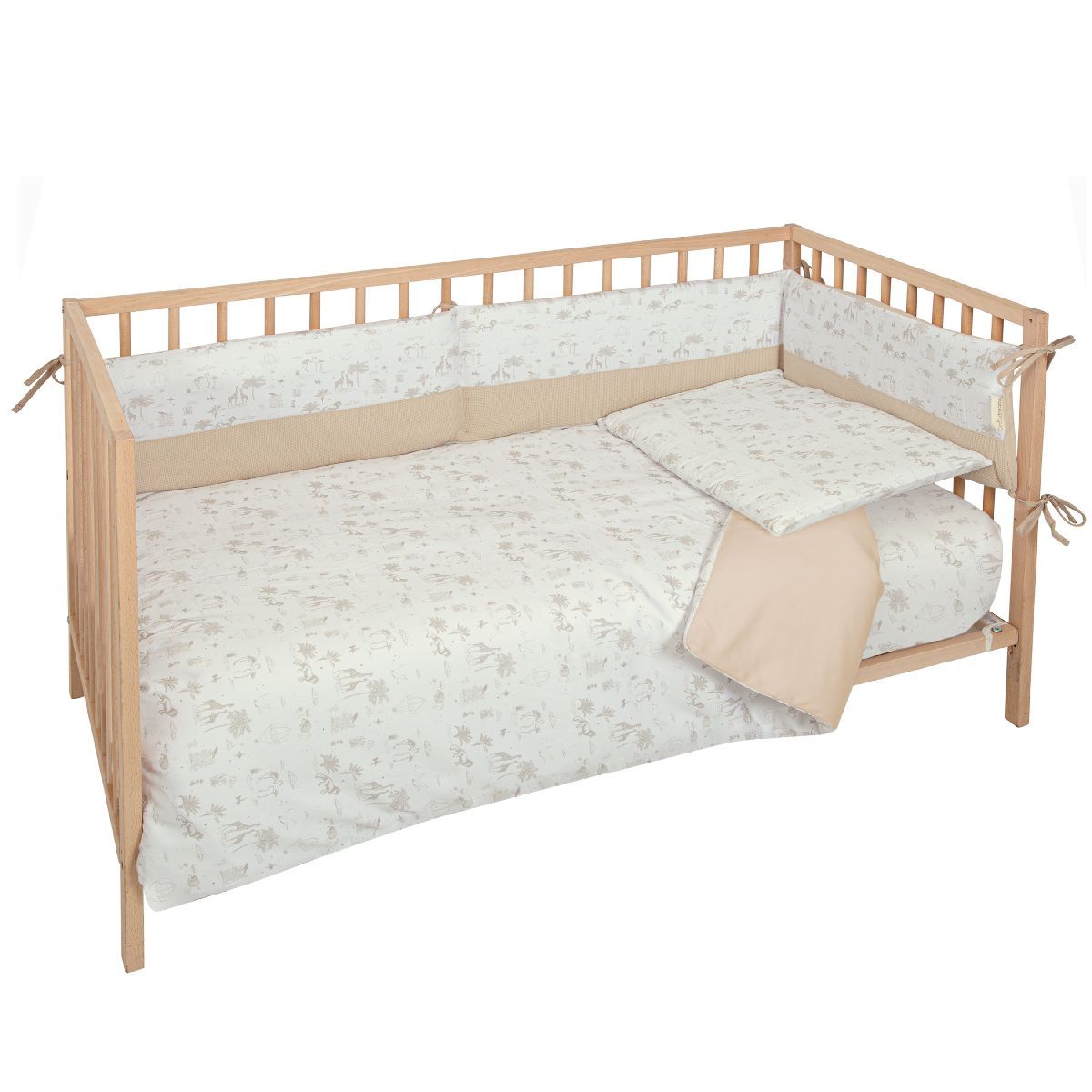 Funda nórdica cuna + Relleno + Protector + Funda almohada Noe