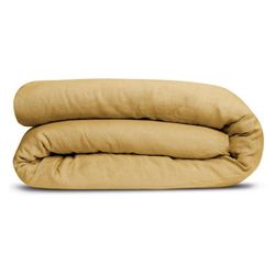 Funda nórdica de lino y algodón en amarillo gold | Linco