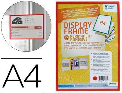 Funda para Colgar Tarifold Din A4 Adhesiva Rojo