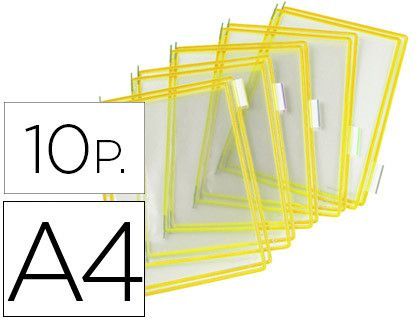 Funda para Portacatalogo Tarifold Din A4 Color Amarillo Pack de 10 Unidades