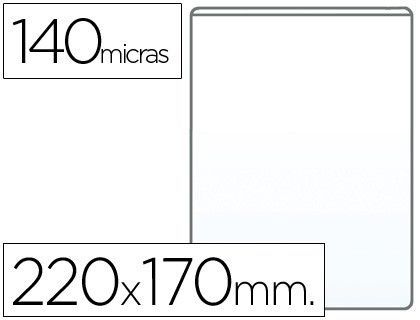 Funda Portacarnet Q-Connect Cuarto 140 Micras Pvc Transparente 220X170Mm