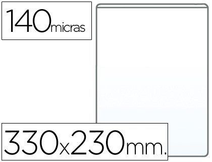 Funda Portadocumento Q-Connect Folio 140 Micras Pvc Transparente 230X330Mm