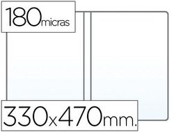 Funda Portadocumento Q-Connect Folio Doble 180 Micras Pvc Transparente 330X470Mm