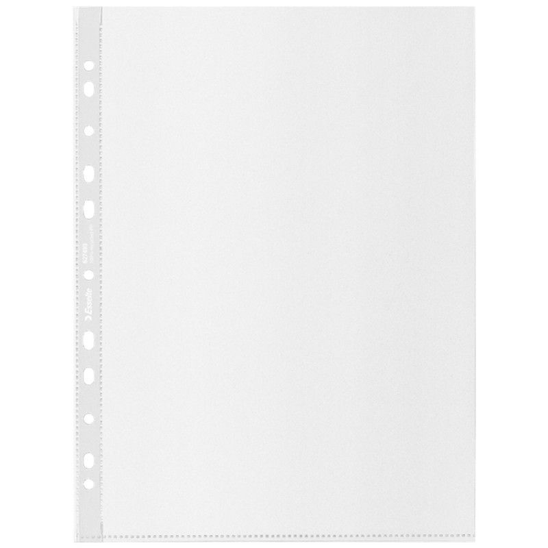 Funda portadocumentos (Caja 100). PP "Piel de naranja" con refuerzo. 70 micras. Esselte Reciclada. DIN A4. 11 taladros