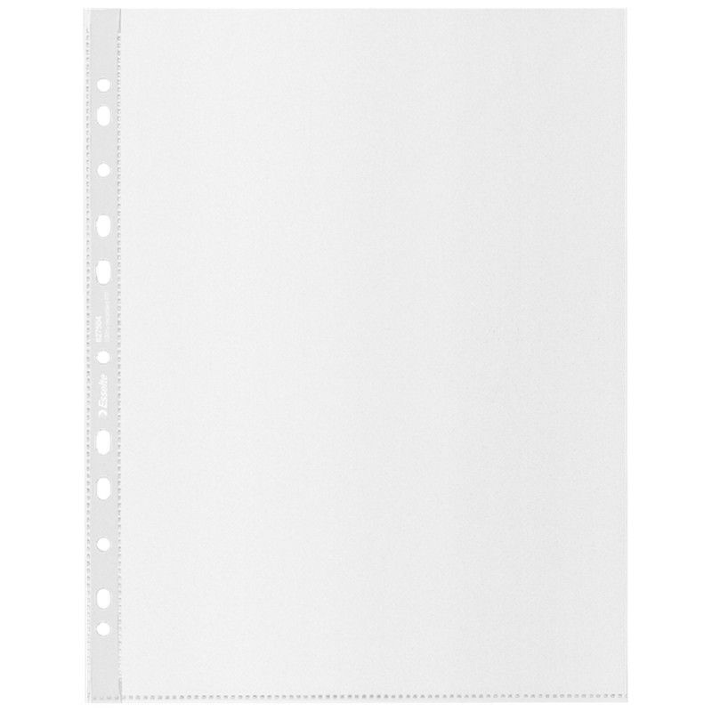 Funda portadocumentos (Caja 50). PP "Piel de naranja" con refuerzo. 100 micras. Esselte Reciclada. DIN A4 MAXI. 11 taladros