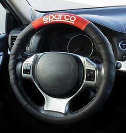 FUNDA SPARCO PARA VOLANTE DE COCHE DE COLOR ROJO