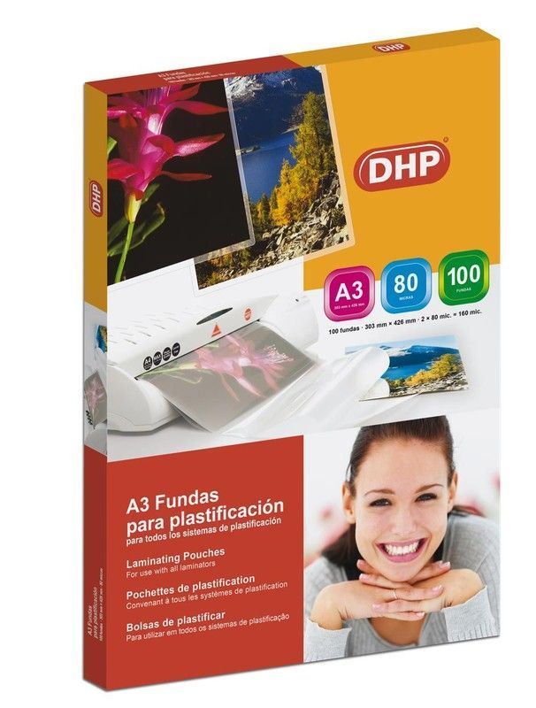 Fundas de plastificación DHP. 3 tamaños y 2 gramajes