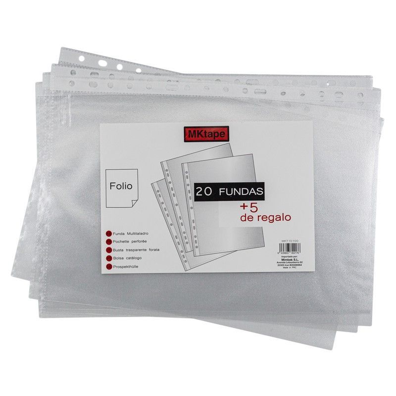 Fundas multitaladro 20 + 5 Folio