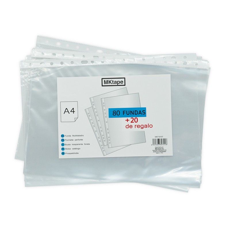 Fundas multitaladro 80 + 20 A4