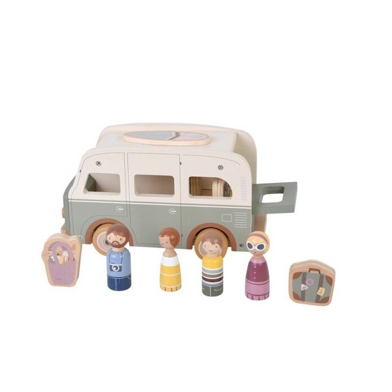 Furgoneta retro y muñecos encajables Little Dutch
