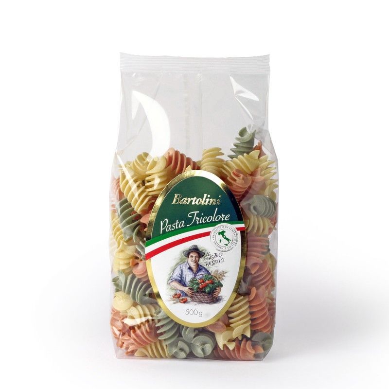 Fussili tricolor pasta bartolini bio 500 grs