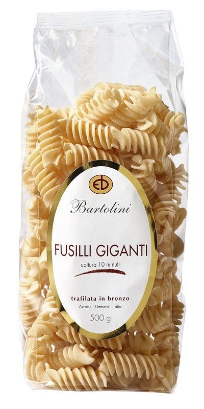 Fussilli gigantes pasta bartolini 500 grs