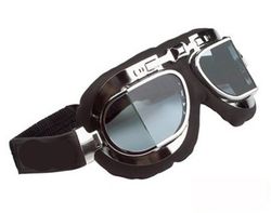 Gafas custom piel / cromo