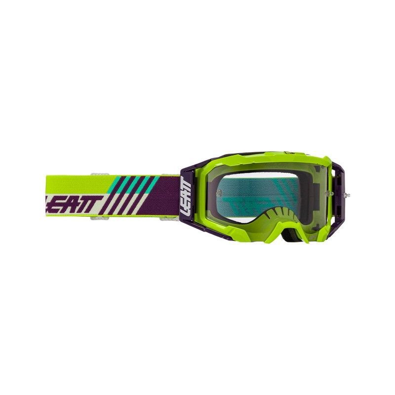 🕶️💜 Gafas Leatt Velocity 5.5 Cryztal Lime Purple 75% VLT – Máxima claridad y protección para tus rutas MTB