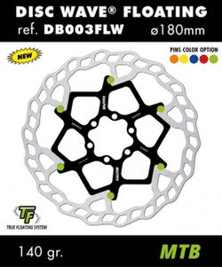 Galfer bike mtb disc wave floating ø180mm green pins