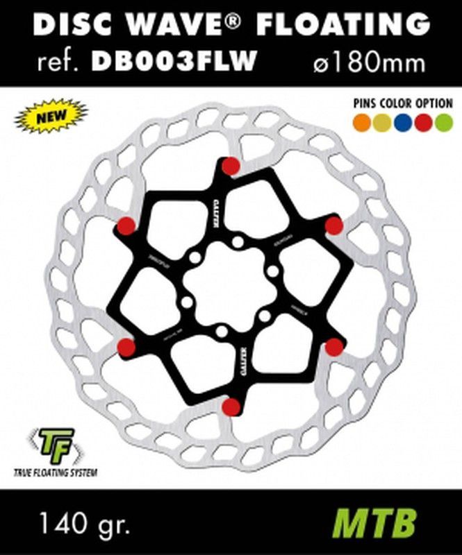 Galfer bike mtb disc wave floating ø180mm red pins