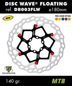 Galfer bike mtb disc wave floating ø180mm red pins