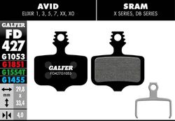 Galfer bike standard brake pad avid elixir - sram xx